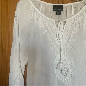 Cynthia Rowley White Lace Blouse: small. Great condition!!